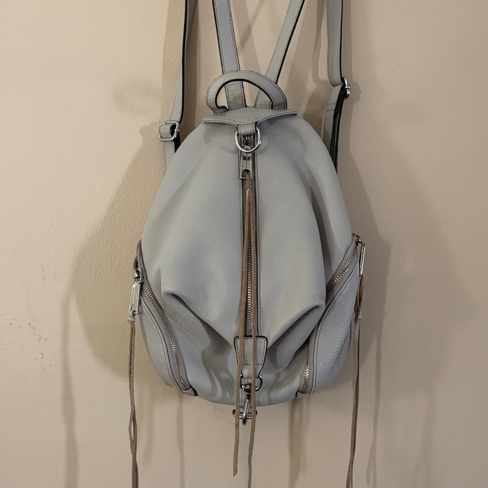 Rebecca Minkoff Light Gray Leather Backpack
